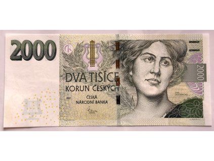 ČESKO. 2000 korun 2007. Série V 04. Hej. CZ 27.