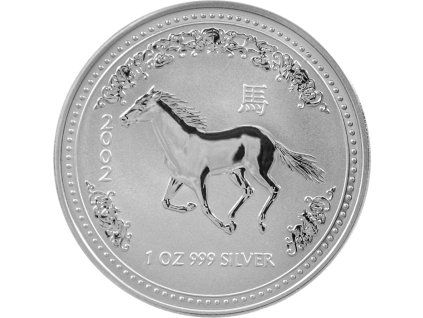 001432 stribrna investicni mince year of the horse rok kone lunarni 1oz 2002 01 det