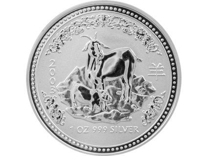 001433 stribrna investicni mince year of the goat rok kozy lunarni 1oz 2003 01 det