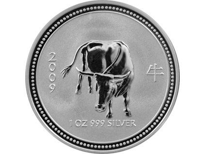 001439 stribrna investicni mince 2007 year of the ox rok buvola lunarni 1 oz 2009 01 det