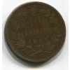 ITÁLIE. 10 centesimi 1866/N (Napoli).