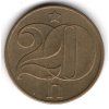 ČESKOSLOVENSKO. 20 haléřů 1989.