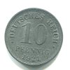 NĚMECKO. 10 Pfennig 1921. KM-26