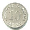 NĚMECKO. 10 Pfennig 1900/D.