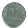 NĚMECKO. 10 Pfennig 1921. KM-26