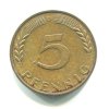 NĚMECKO. 5 Pfennig 1966/D.