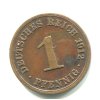 NĚMECKO. 1 Pfennig 1912/A.