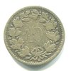 ŠVÝCARSKO. 10 rappen 1850/BB.
