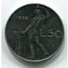 ITÁLIE. 50 lire 1956.