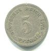 NĚMECKO. 5 Pfennig 1875/A.