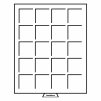 Box s 20 čtvercovými poli o rozměru 48×48 mm, kouřová barva