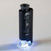 Zoom mikroskop s LED osvětlením, zvětšení 60 - 100×, černá
