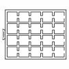 Box na 20 kapslí o rozměru 50×50 mm, kouřová barva