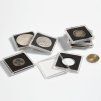 Kapsle QUADRUM, na mince do Ø 28 mm, průhledné, s černou pěnou - 10 kusů v balení