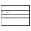 Karta na známky z PVC, 158x113 mm, se 3 průhlednými pásky, s ochrannou fólií, černá - 100 kusů v balení