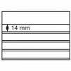 Karta na známky z PVC 158x113 mm, se 4 průhlednými pásky, s ochrannou fólií, černá - 100 kusů v balení