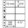 Plastové listy GRANDE, s 8 poli, 106x72 mm, průhledné, 5 kusů v balení