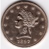 49 - USA. 10 dollar 1897. Kopie, eloxovaný hliník.
