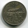 JERSEY. 10 pence 1987.