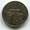 JERSEY. 10 pence 1988.