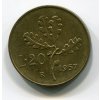 ITÁLIE. 20 lire 1957.
