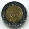 ITÁLIE. 500 lire 1989.