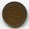 AUSTRÁLIE. 1/2 penny 1936.