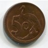 JIHOAFRICKÁ REPUBLIKA. 5 cents 1990.