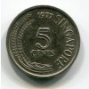 SINGAPUR. 5 cents 1977.