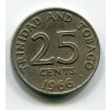 Trinidad a Tobago. 25 cents 1966.