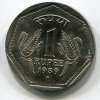 INDIE. 1 rupee 1989, tečka.