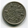 VELKÁ BRITÁNIE. 6 pence 1929. Ag.