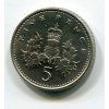 VELKÁ BRITÁNIE. 5 pence 1990.