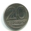 POLSKO. 20 złotych 1990.
