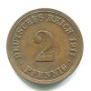 NĚMECKO. 2 Pfennig 1911/F.