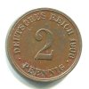 NĚMECKO. 2 Pfennig 1906/D. KM-16