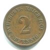 NĚMECKO. 2 Pfennig 1905/D. KM-16