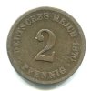 NĚMECKO. 2 Pfennig 1876/J.