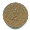 NĚMECKO. 2 Pfennig 1876/G.