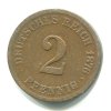 NĚMECKO. 2 Pfennig 1876/F.