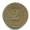 NĚMECKO. 2 Pfennig 1876/F.