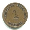 NĚMECKO. 2 Pfennig 1876/D.