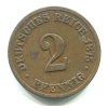 NĚMECKO. 2 Pfennig 1875/B.