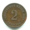 NĚMECKO. 2 Pfennig 1875/E.