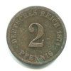NĚMECKO. 2 Pfennig 1874/F.