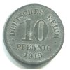 NĚMECKO. 10 Pfennig 1919.