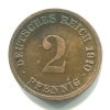 NĚMECKO. 2 Pfennig 1910/G.