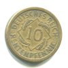 NĚMECKO. 10 Rentenpfennig 1924/E.