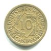 NĚMECKO. 10 Reichspfennig 1925/F.