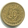 NĚMECKO. 10 Reichspfennig 1924/D.